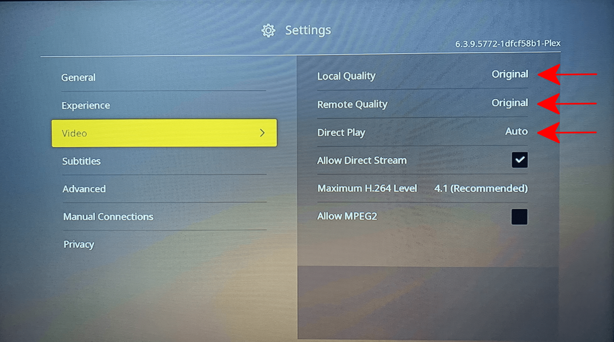 Direct Play Settings For Plex On The Roku - Monster Musings